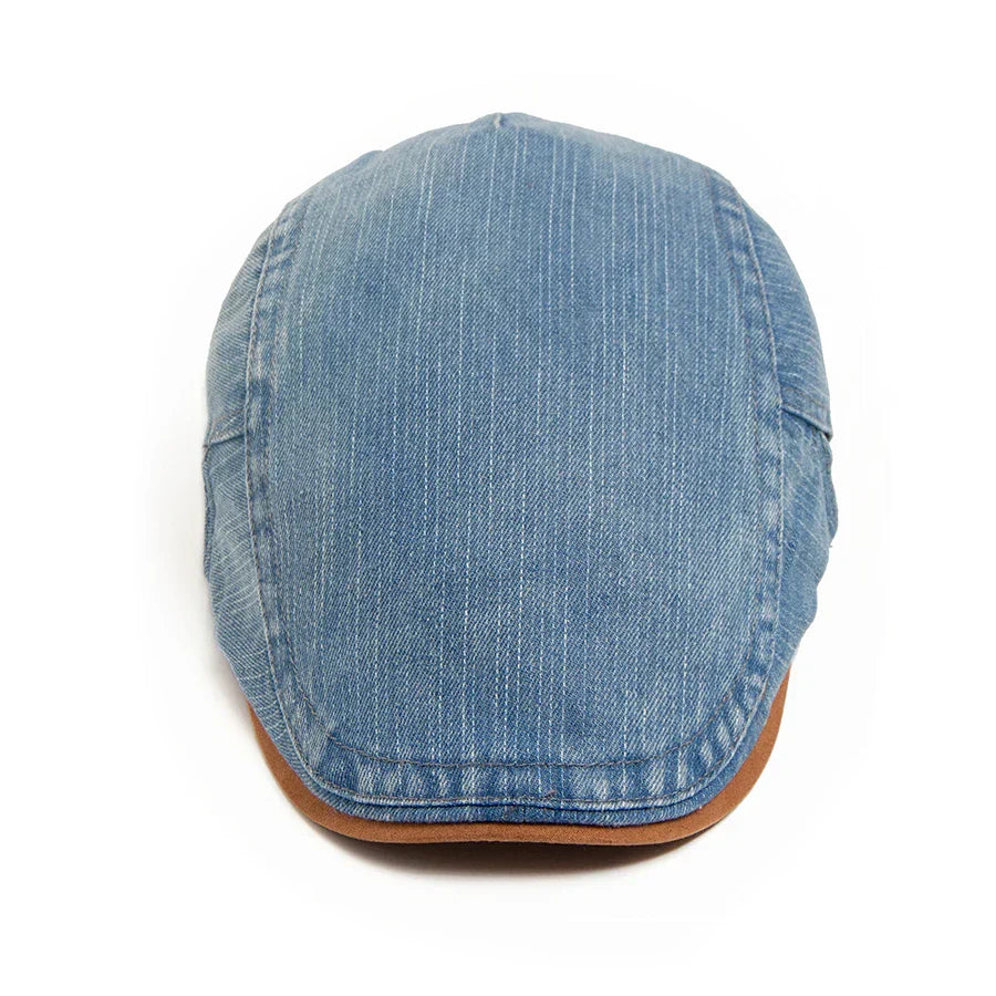 Men's Adjustable Flat Cap | Contrast Trim