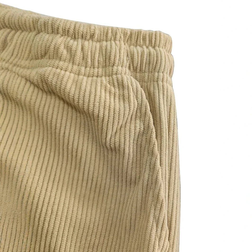 Men's Drawstring Relaxed Trousers | Straight-Leg