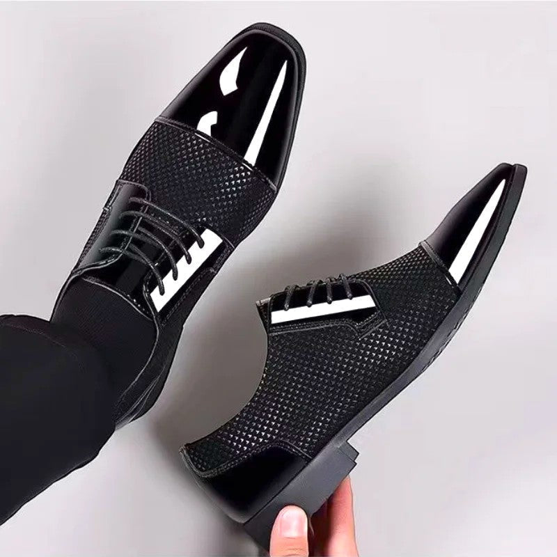 Men's Lace-Up Cap Toe Oxford Shoes | Patent