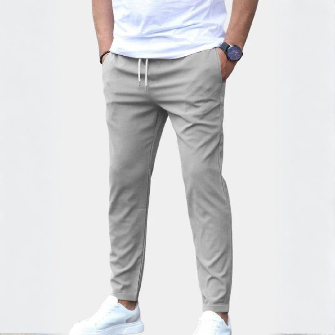 Men's Slim Fit Drawstring Trousers | Tapered