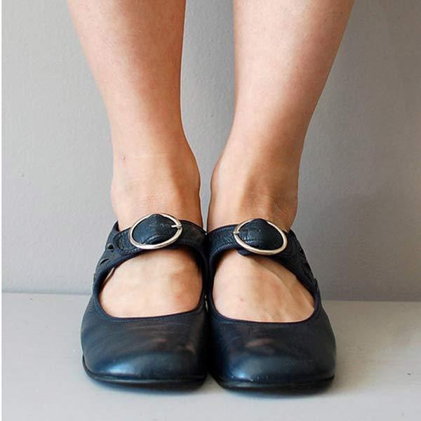 Women's Buckled Block-Heel Heels | Mary Jane