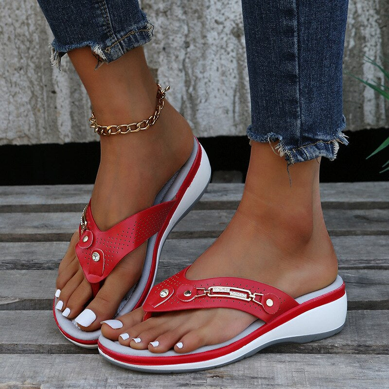 Flora | Cushioned Wedge Sandals