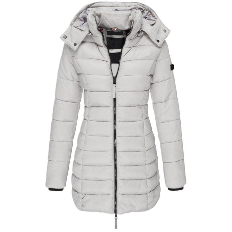 Women's Quilted Hooded Jacket | Longline