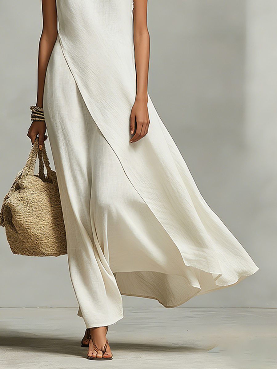 Women's Sleeveless Layered Dress | Maxi