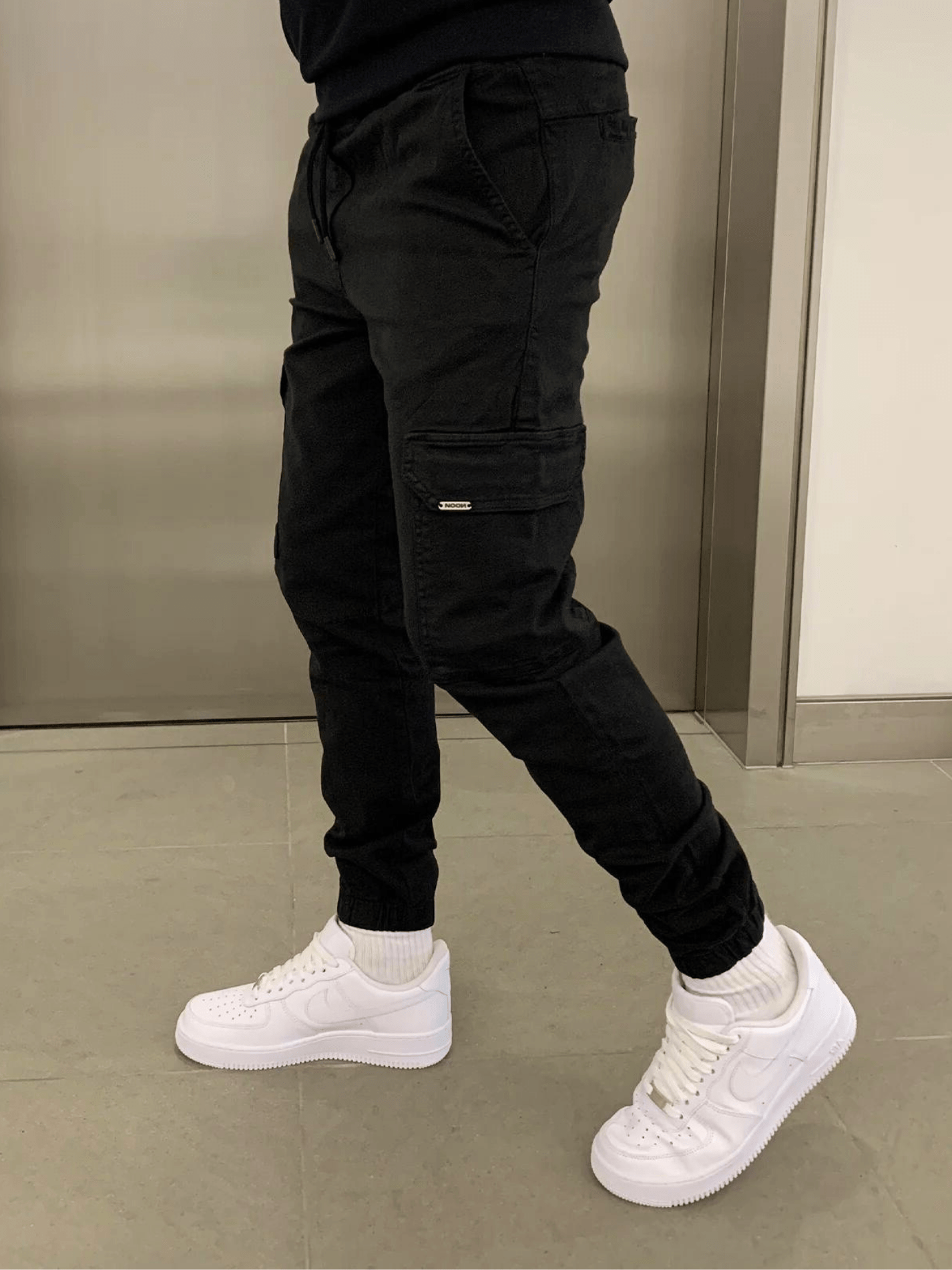 Men's Drawstring Cargo Trousers | Cuffed