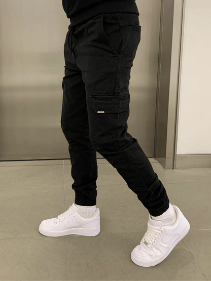 Men's Drawstring Cargo Trousers | Cuffed