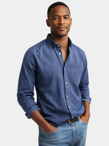 Men's Button-Down Long Sleeve Shirt | Chest Pocket