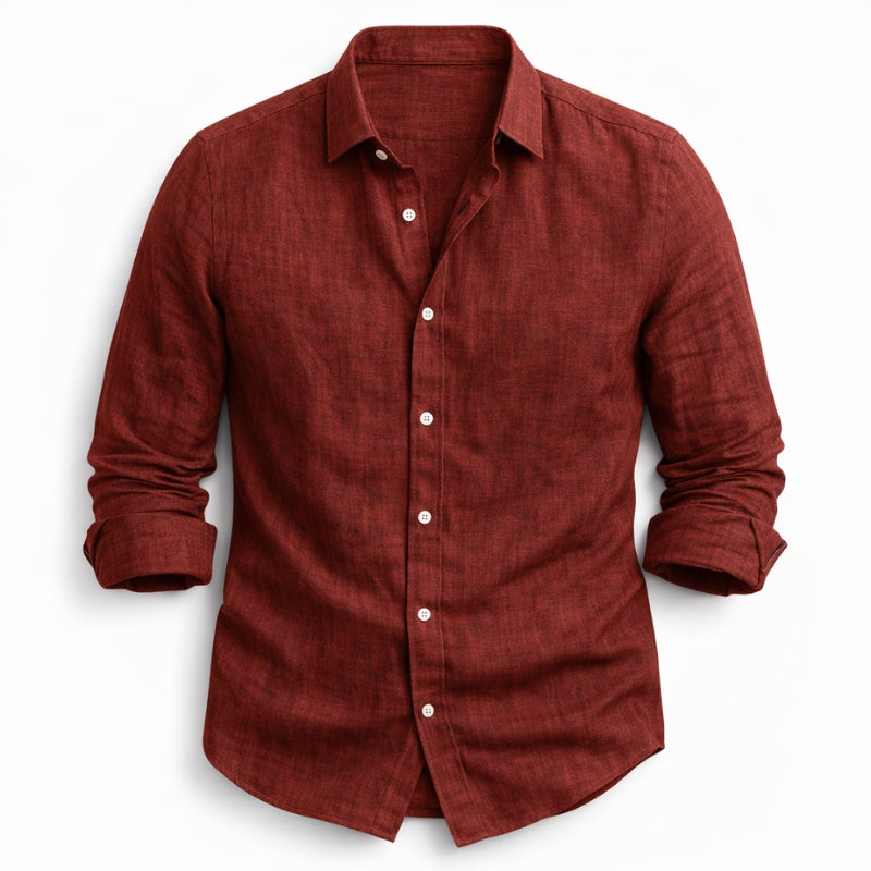 Men's Button-Up Collared Shirt | Long Sleeve
