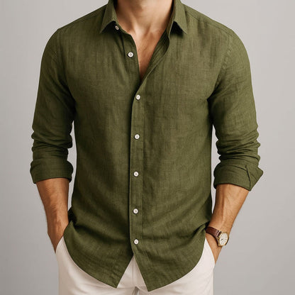 Men's Button-Up Collared Shirt | Long Sleeve