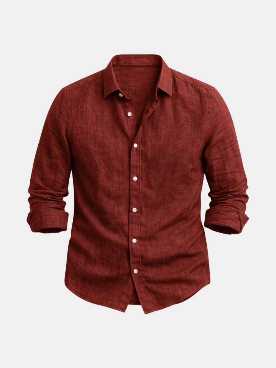 Men's Button-Up Collared Shirt | Long Sleeve