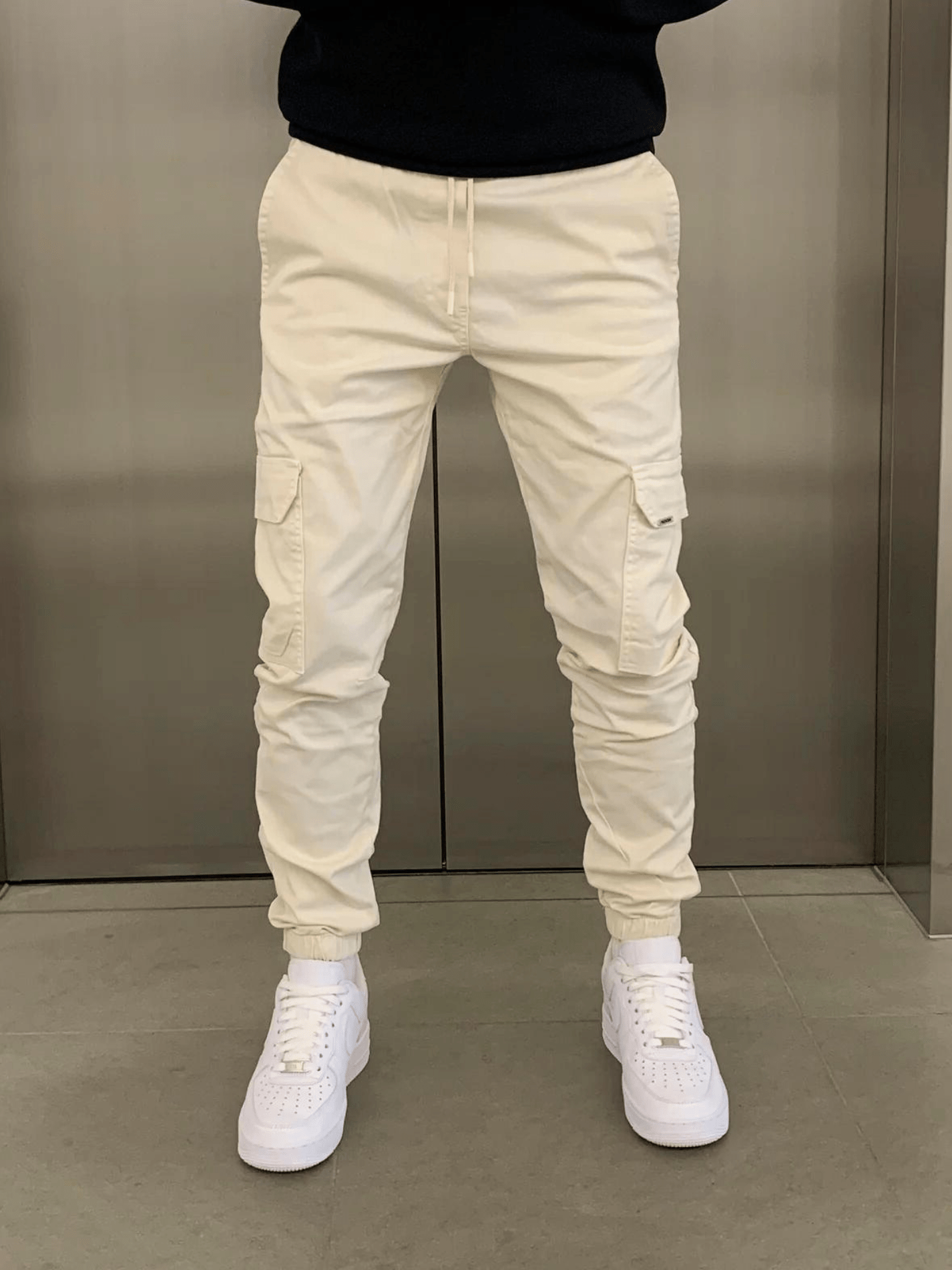 Men's Drawstring Cargo Trousers | Cuffed