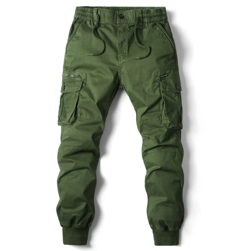 Men's Cargo Drawstring Trousers | Cuffed