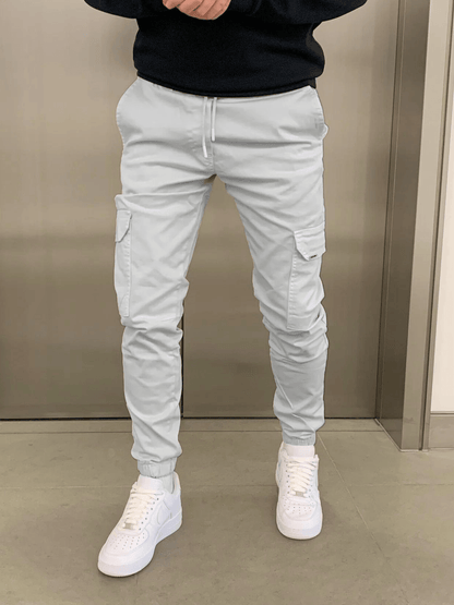 Men's Drawstring Cargo Trousers | Cuffed