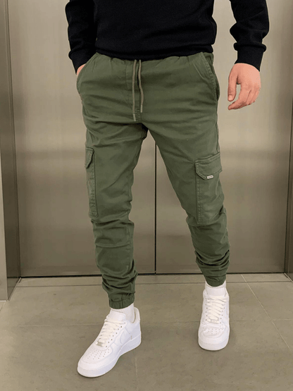 Men's Drawstring Cargo Trousers | Cuffed
