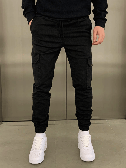 Men's Drawstring Cargo Trousers | Cuffed