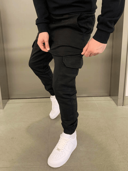 Men's Drawstring Cargo Trousers | Cuffed
