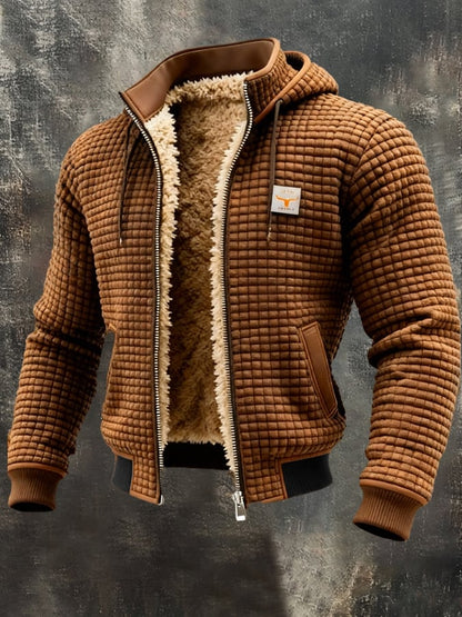 Men's Checked Hooded Jacket | Lined