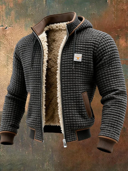Men's Checked Hooded Jacket | Lined