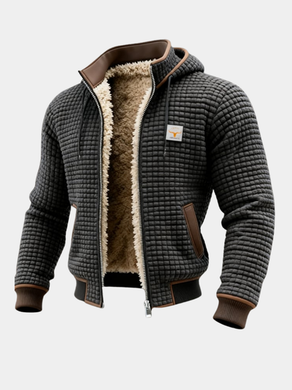 Men's Checked Hooded Jacket | Lined