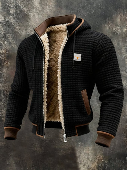 Men's Checked Hooded Jacket | Lined