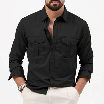 Men's Chest Pocket Utility Shirt | Long Sleeve