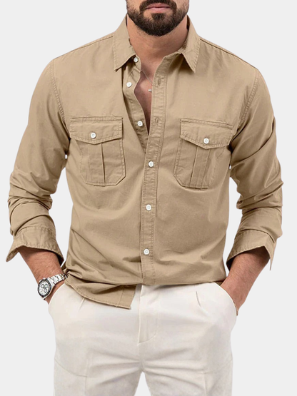 Men's Chest Pocket Utility Shirt | Long Sleeve
