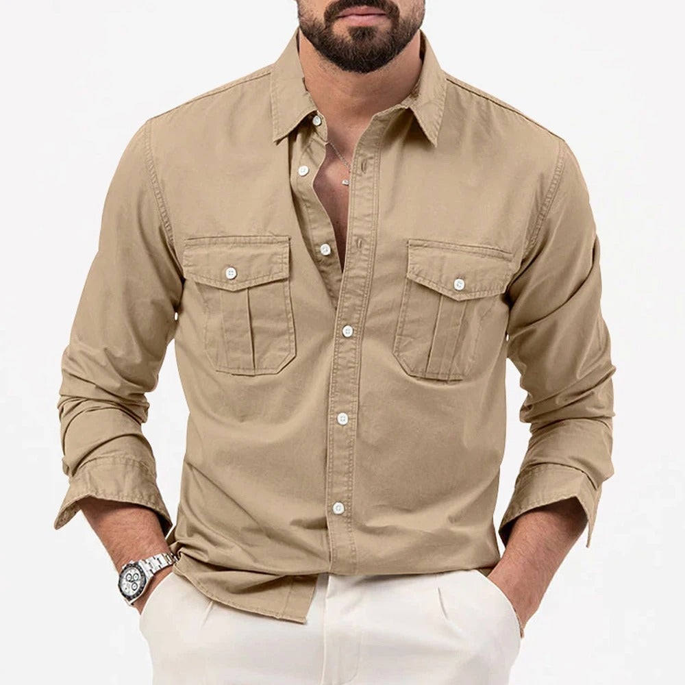 Men's Chest Pocket Utility Shirt | Long Sleeve