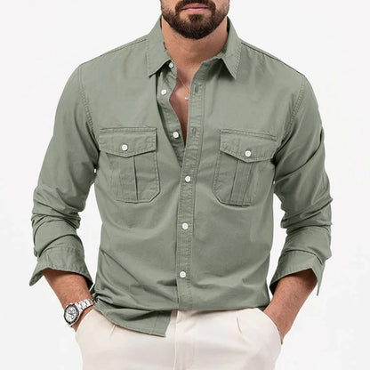 Men's Chest Pocket Utility Shirt | Long Sleeve