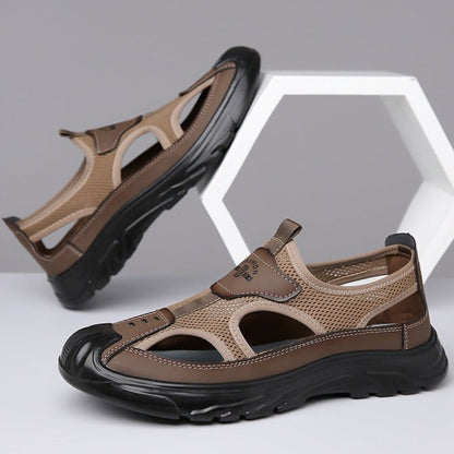 Hugh | Closed-Toe Mesh Sandals