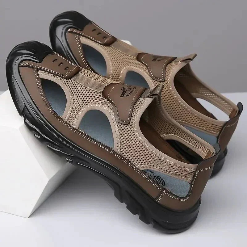 Hugh | Closed-Toe Mesh Sandals
