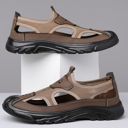 Hugh | Closed-Toe Mesh Sandals