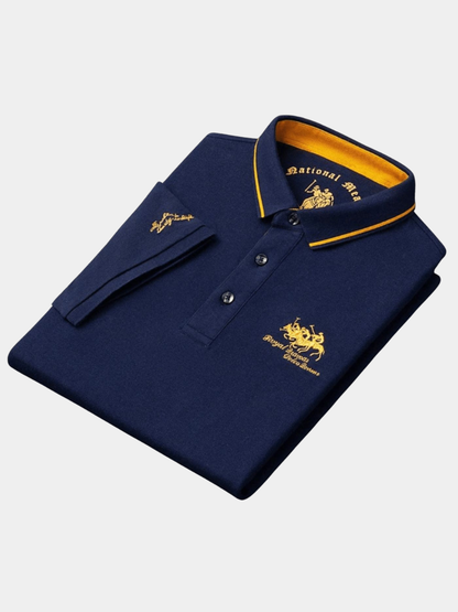 Men's Contrast Collar Polo Shirt | Short Sleeve