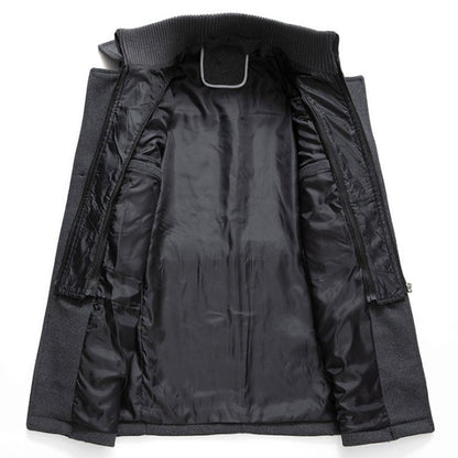Men's Double Collar Coat | Mid-Length