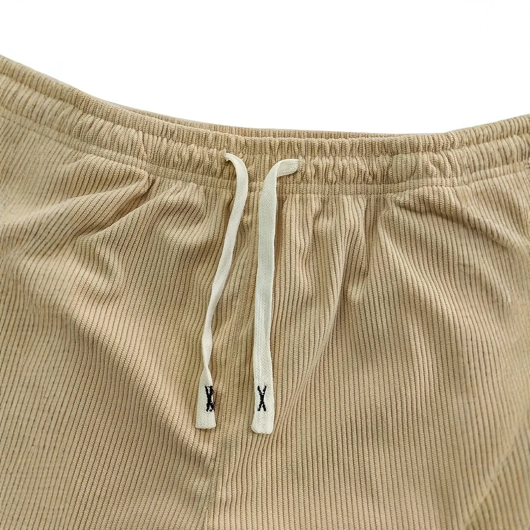 Men's Drawstring Relaxed Trousers | Straight-Leg