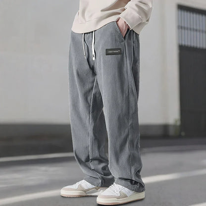 Men's Drawstring Relaxed Trousers | Straight-Leg