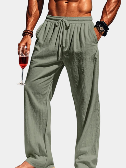 Men's Drawstring Relaxed Trousers | Straight Leg