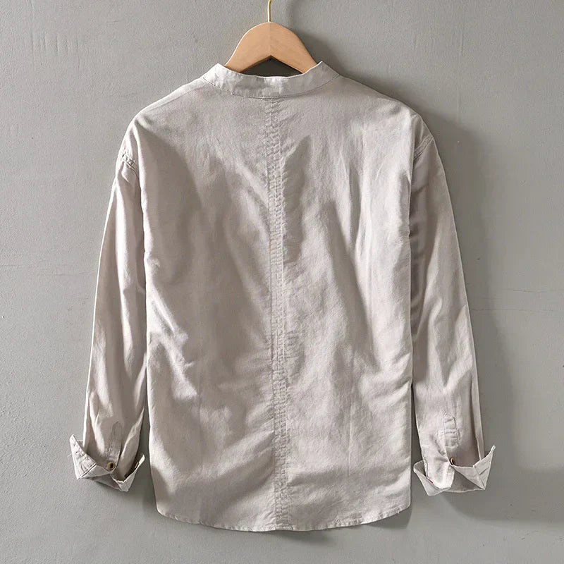 Men's Henley Casual Shirt | Long Sleeve