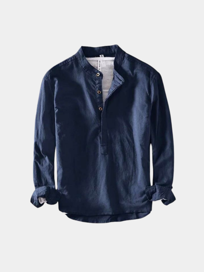 Men's Henley Casual Shirt | Long Sleeve