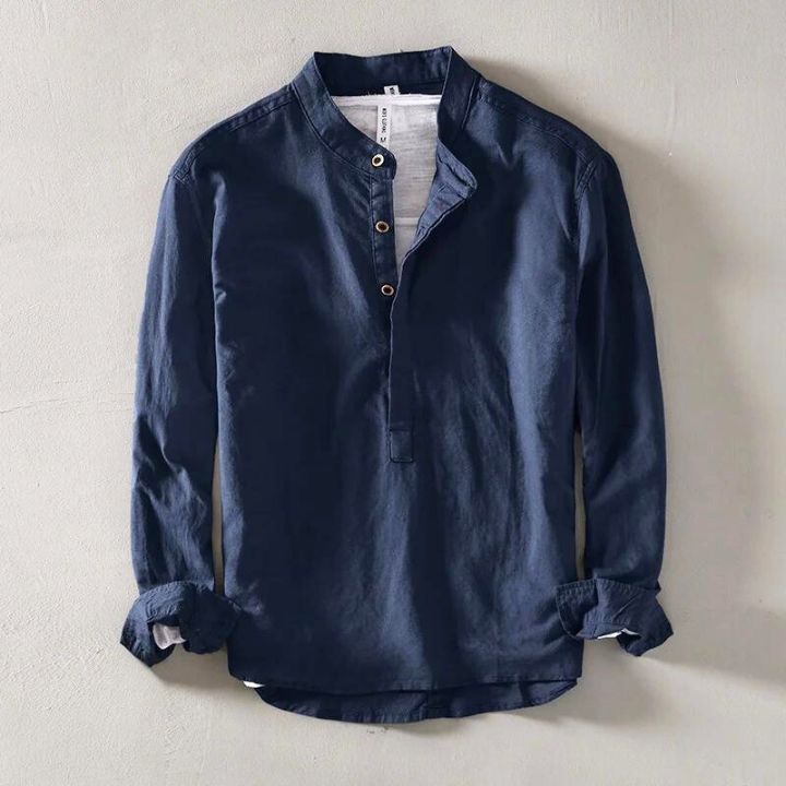 Men's Henley Casual Shirt | Long Sleeve
