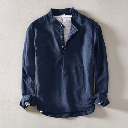 Men's Henley Casual Shirt | Long Sleeve