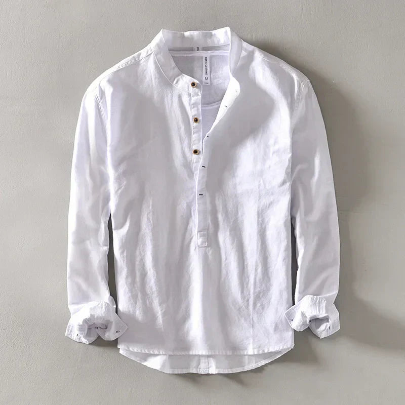 Men's Henley Casual Shirt | Long Sleeve