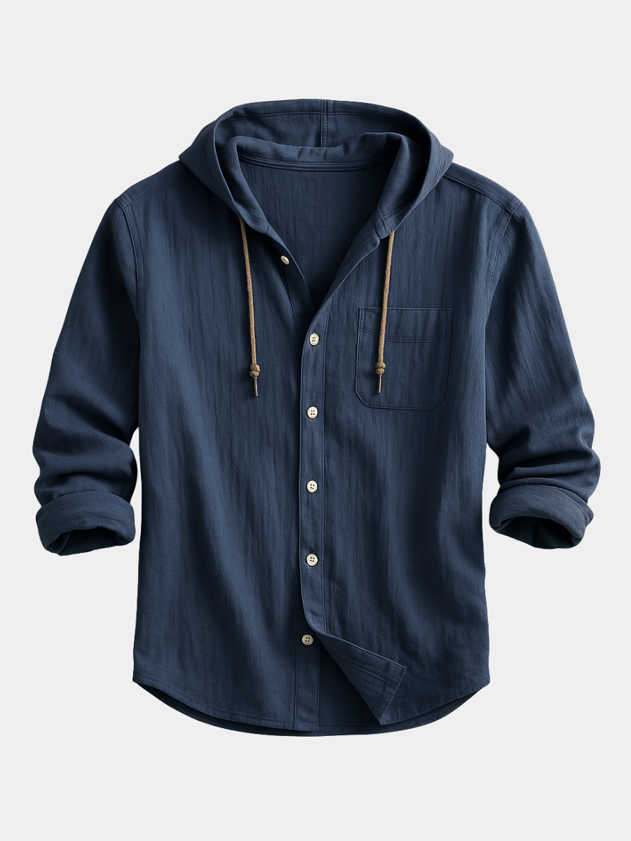 Benedict | Long Sleeve Hooded Shirt