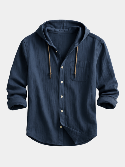 Benedict | Long Sleeve Hooded Shirt