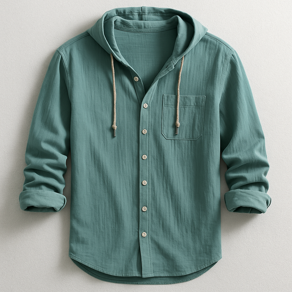 Benedict | Long Sleeve Hooded Shirt