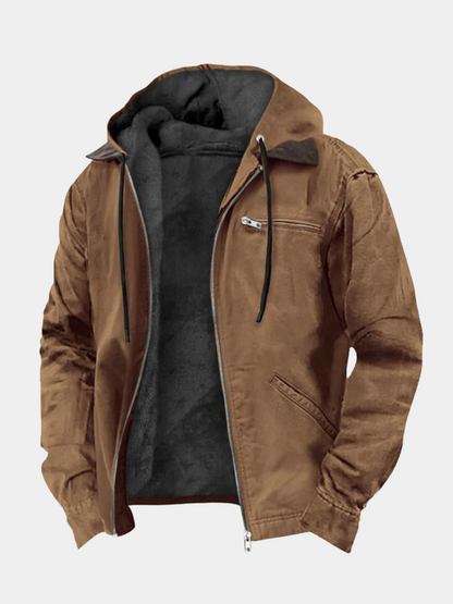 Men's Hooded Lined Jacket | Zip-Up