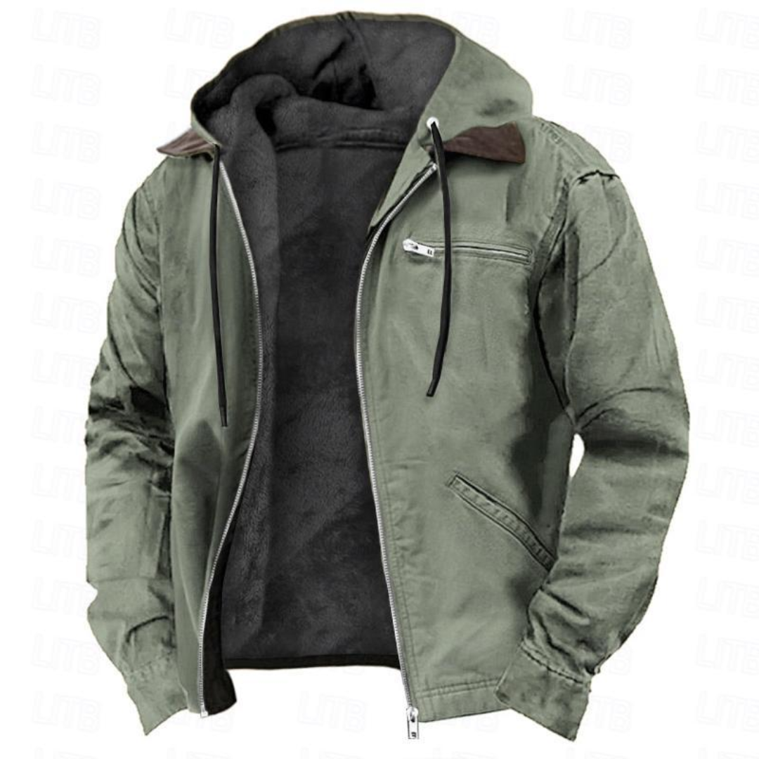 Men's Hooded Lined Jacket | Zip-Up