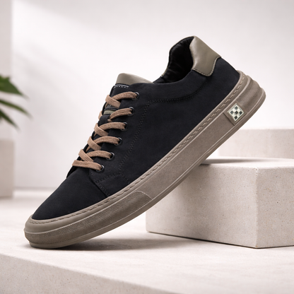 Men's Lace-Up Canvas Trainers | Low-Top