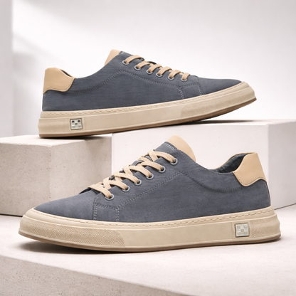 Men's Lace-Up Canvas Trainers | Low-Top