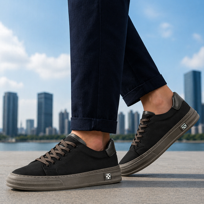 Men's Lace-Up Canvas Trainers | Low-Top