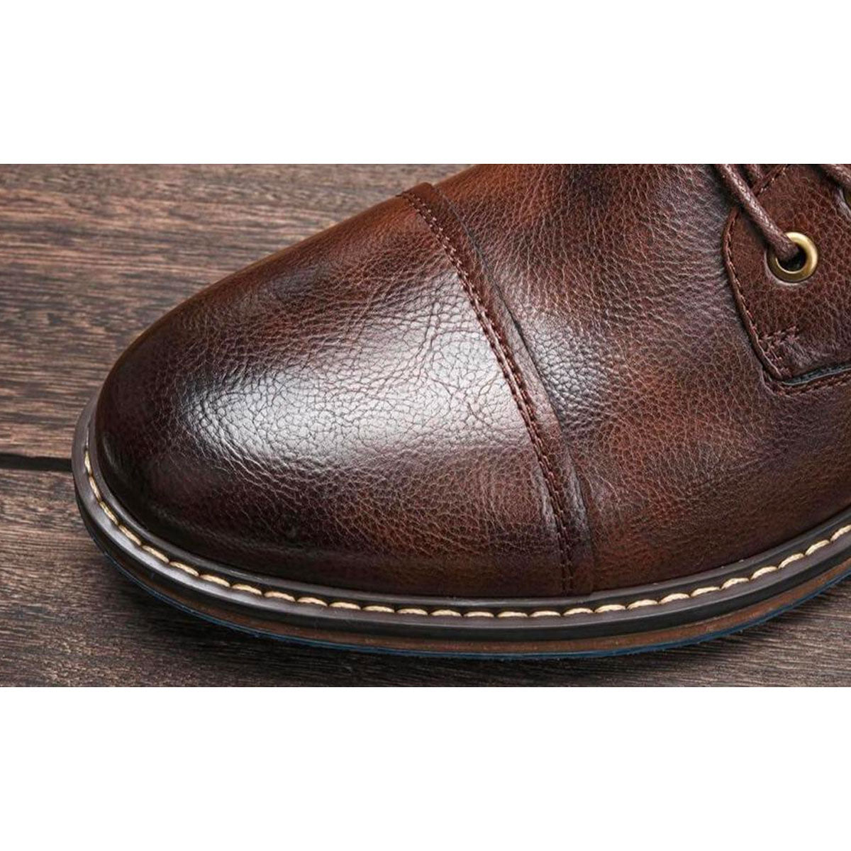 Barnaby | Lace Up Cap-Toe Boots